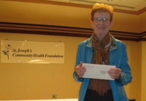 Alyce Heer accepted grant at St. Joseph Community Health Foundation award dinner